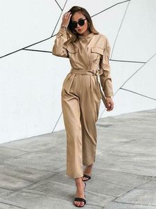 Tan Khaki High Waist  Linen jumpsuit