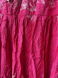 Pink Embroidered Dress/kurta