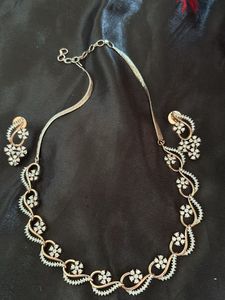 Rose Gold Plated Ad  Jewellery Set