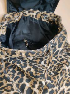 Leopard Print Canvas Bag
