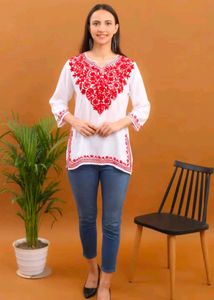 Elegant Embroidered Tunic Short Kurti