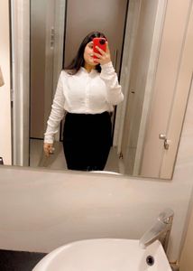 White button-down shirt