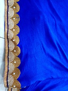 Beautiful Marble Chiffon Fabric With Lace