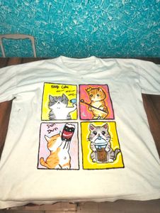 Hand-Painted Kitten T-Shirt