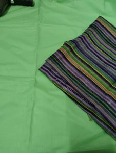 Plain Cotton Fabric With Dupatta