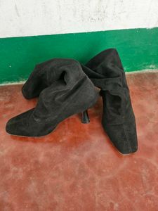 Black Knee High Boots