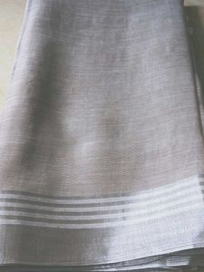 Elegant Kakki Linen Saree