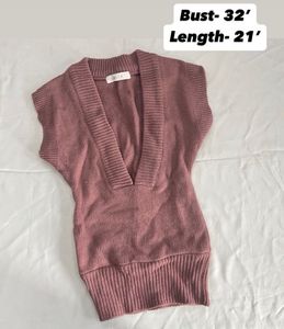 V Neck Vest Sweater