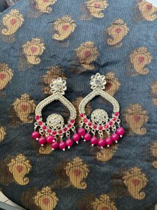 Jhumkas With Stones And Beads