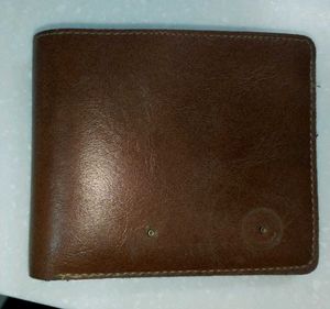 Brown Leather Bi-Fold Wallet