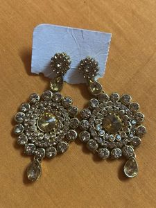 Sparkling Gold Tone Earrings