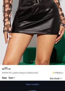 Shein Leather Skirt