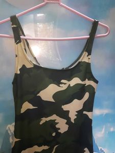 Military Design Bodycon Dress