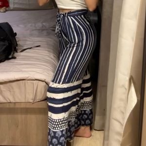 Ethnic Blue &amp; White Pants