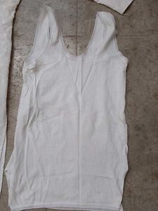 XXL White Chikan Kari Embroidered Kurti Set