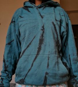 teal tie dye hoodie