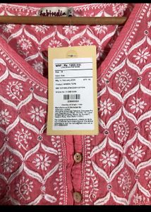 Fabindia LaBiba Pink Embroidered Top