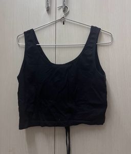 TEXCO Lace Up Crop Top