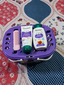 Himalaya Baby Shampoo, Cream, Comb With Basket