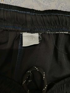 Black Track Pants with White Stripes