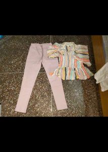 Women Designer Top + Pants Cord Set