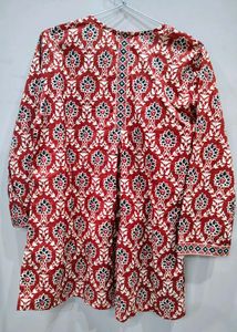 Red Printed Kurta