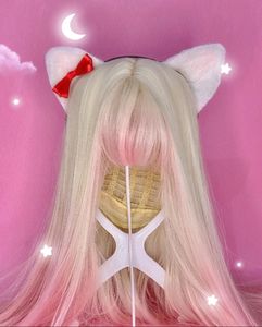 Imported Blonde +Pink Wig🤍💖🤍💖