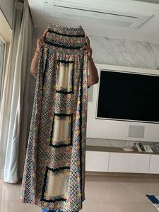 Tube Top Floor Length, Multicoloured Maxi
