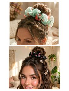 Floral Print Scrunchie Set