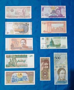 Foreign Notes Currency Collection 10 Country UNC💸