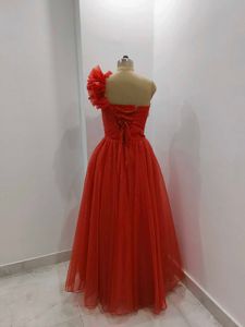 Red organza Gown