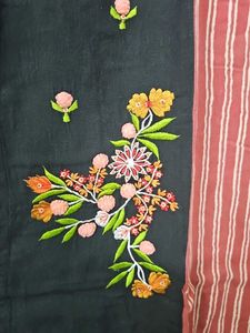 Striped Embroidered Kurta