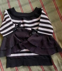 Striped Bell Sleeve Top