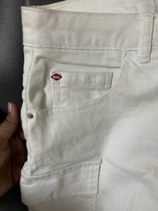 White Denim Shorts
