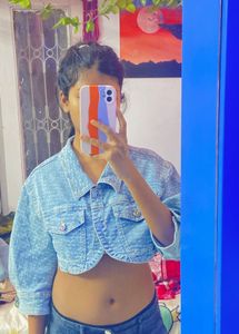 Denim Cropped Jacket