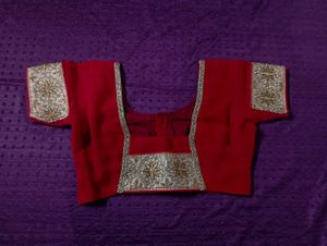 ♥️ With Gold Design Beautiful Blouse