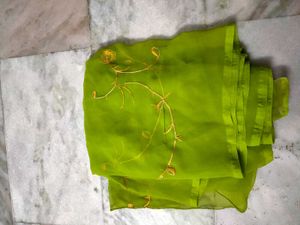 Green Embroidered Dupatta