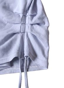 Lavender ribbed Long Sleeve crop top