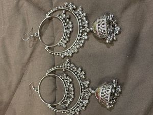 Silver Oxidised Earrings