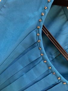 Blue Emblished Top