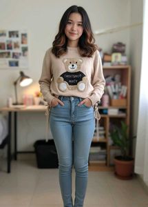 Cute Bear Graphic Sweater