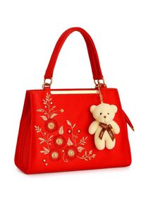 Red Floral Handbag
