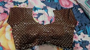 New Coffee Brown Sequence Designer Blouse