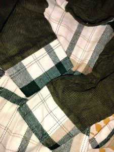 Corduroy Plaid Semi Winter Shirt