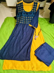 Beautiful Mustard Colour Plazo SET