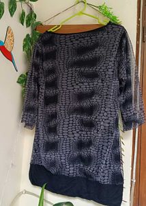 Abstract Print Tunic Top