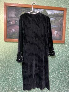 Elegant Black Velvet Dress