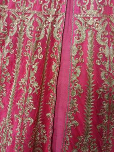 Heavy Embroidery Gown Satin Net Fabric