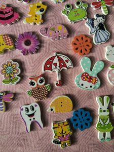 Wooden Diy Craft Buttons