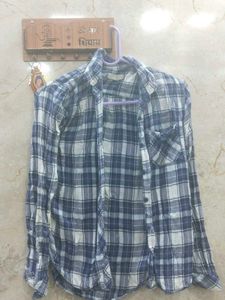 blue checks shirt